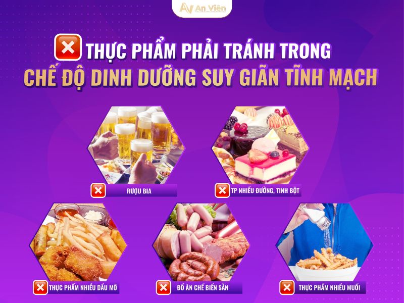 suy giãn tĩnh mạch nên kiêng ăn gì