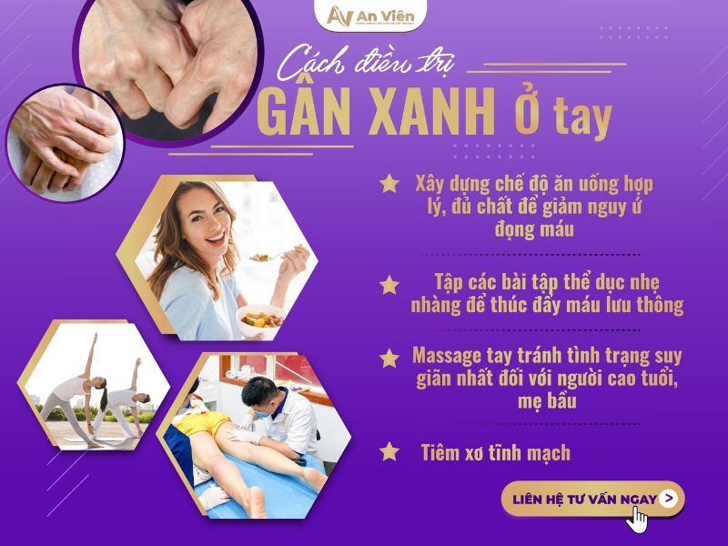 bị nổi gân xanh ở tay