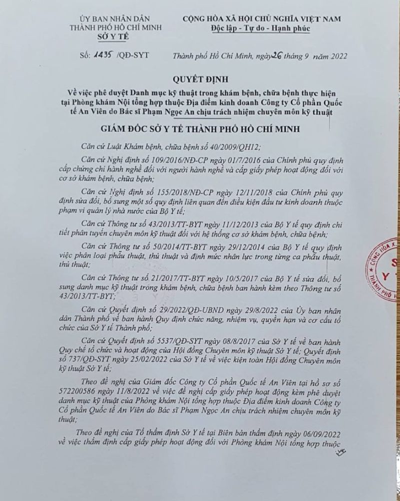 Phòng khám tĩnh mạch An Viên