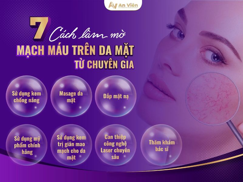 mạch máu nổi rõ trên da mặt