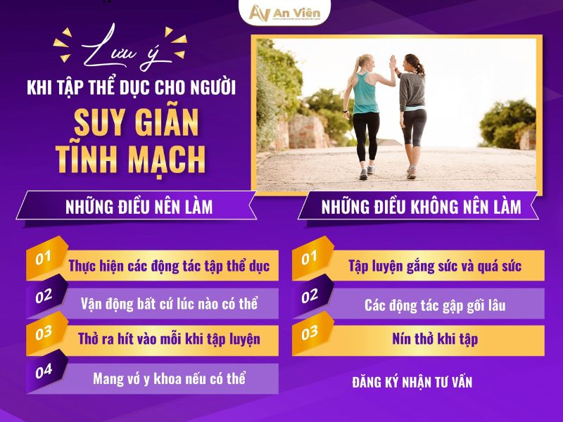 suy giãn tĩnh mạch có đi bộ được không