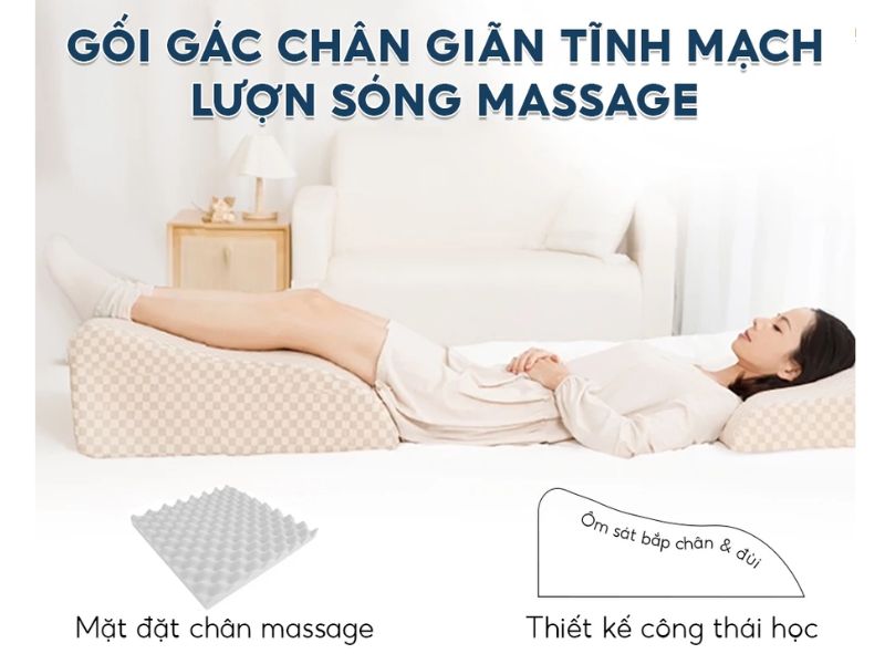 gối gác chân suy giãn tĩnh mạch