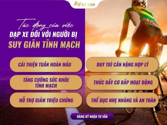 suy giãn tĩnh mạch có nên đạp xe